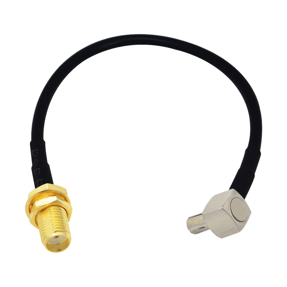 YILIANDUO SMA Female to TS9 Male Cable 15CM RG174 90 Degree Pack of 2 5