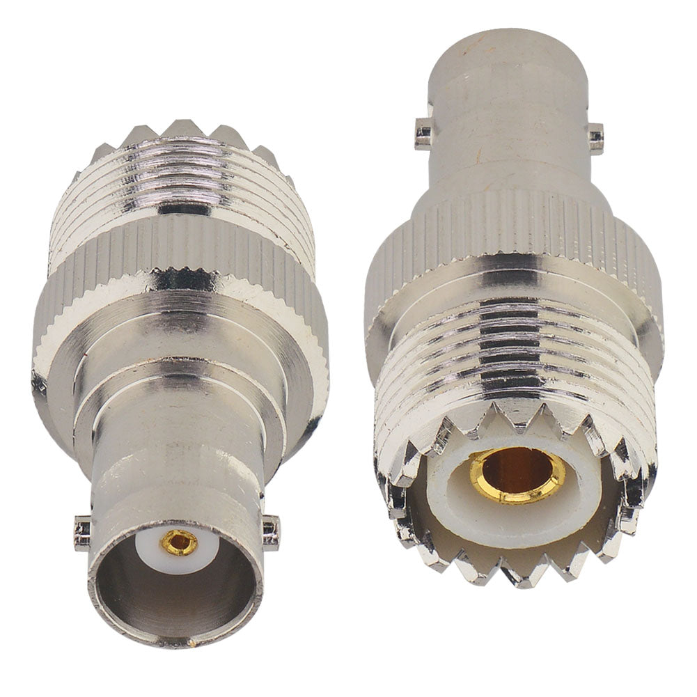 YILIANDUO UHF Female to BNC Female RF Coaxial Adapter 50 Ohm PL259 SO239 to BNC Jack Connector for Ham Radio, CCTV, FPV Antenna, RF Extension Cable 2-Pack