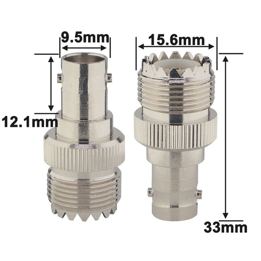 YILIANDUO UHF Female to BNC Female RF Coaxial Adapter 50 Ohm PL259 SO239 to BNC Jack Connector for Ham Radio, CCTV, FPV Antenna, RF Extension Cable 2-Pack