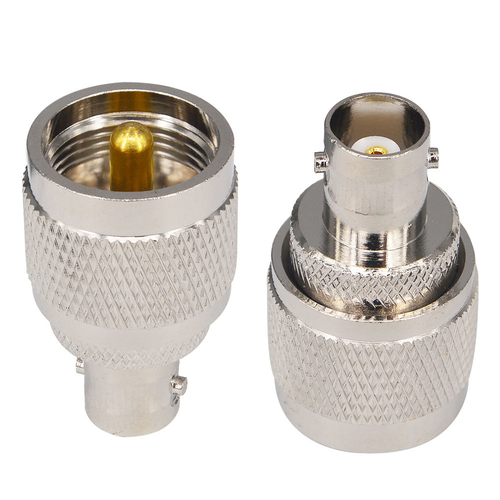 YILIANDUO UHF Male to BNC Female RF Coaxial Adapter 50 Ohm PL259 SO239 to BNC Jack Connector for Ham Radio, CCTV, FPV Antenna, RF Extension Cable 2-Pack
