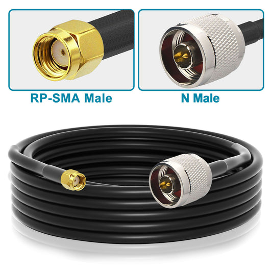 YILIANDUO Low Loss LMR240 Coaxial Cable RP-SMA Male to N Male for LoRaWAN Helium Hotspot Miner RAK Nebra Bobcat 4G LTE Router Antenna Extension
