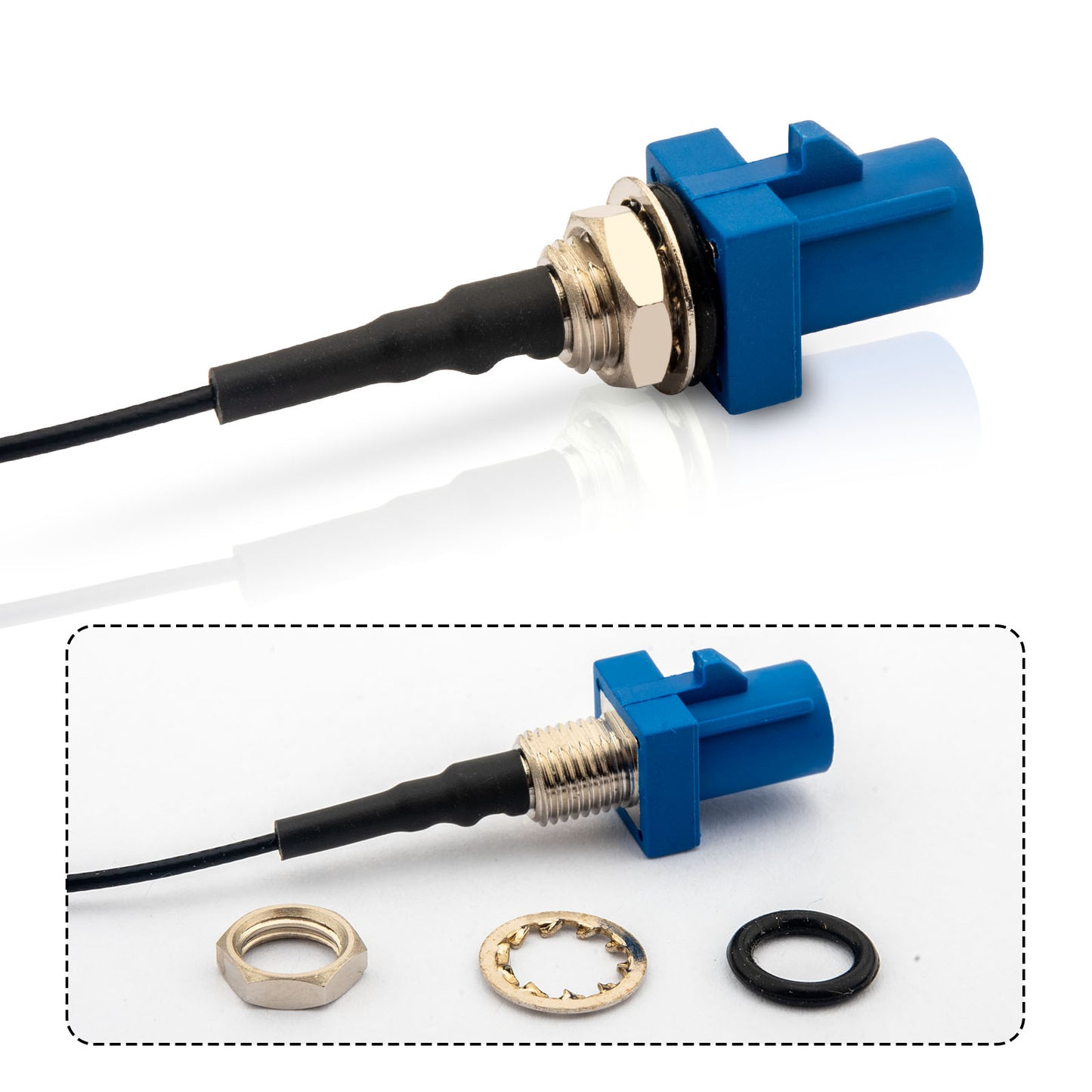 YILIANDUO Fakra to IPX Cable Fakra Z Male to IPX U.FL Plug 20CM 50 Ohm DC-6GHz RoHS Compliant for Car GPS Bluetooth Wi-Fi 2-Pack