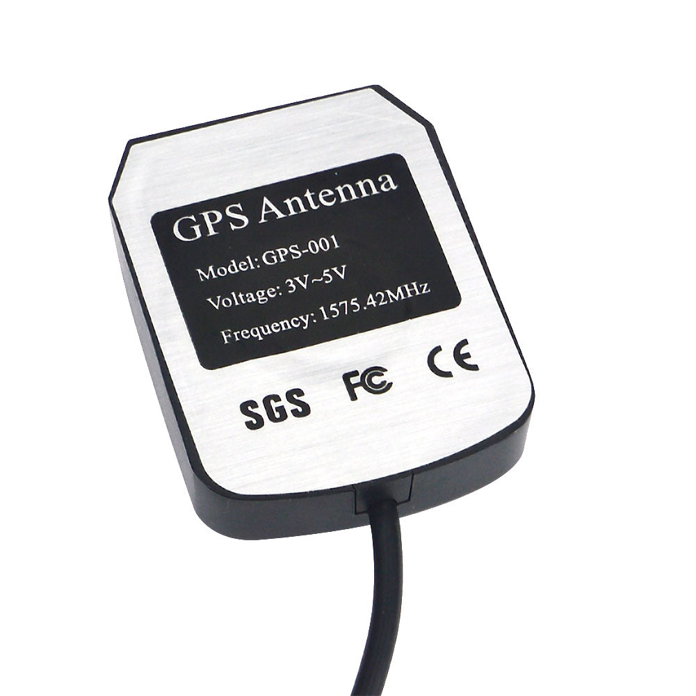 YILIANDUO Car Active GPS Antenna 90 Degree Fakra C Female Magnetic Base 3M RG174 Cable for Dash DVD Head Unit Stereo Navigation