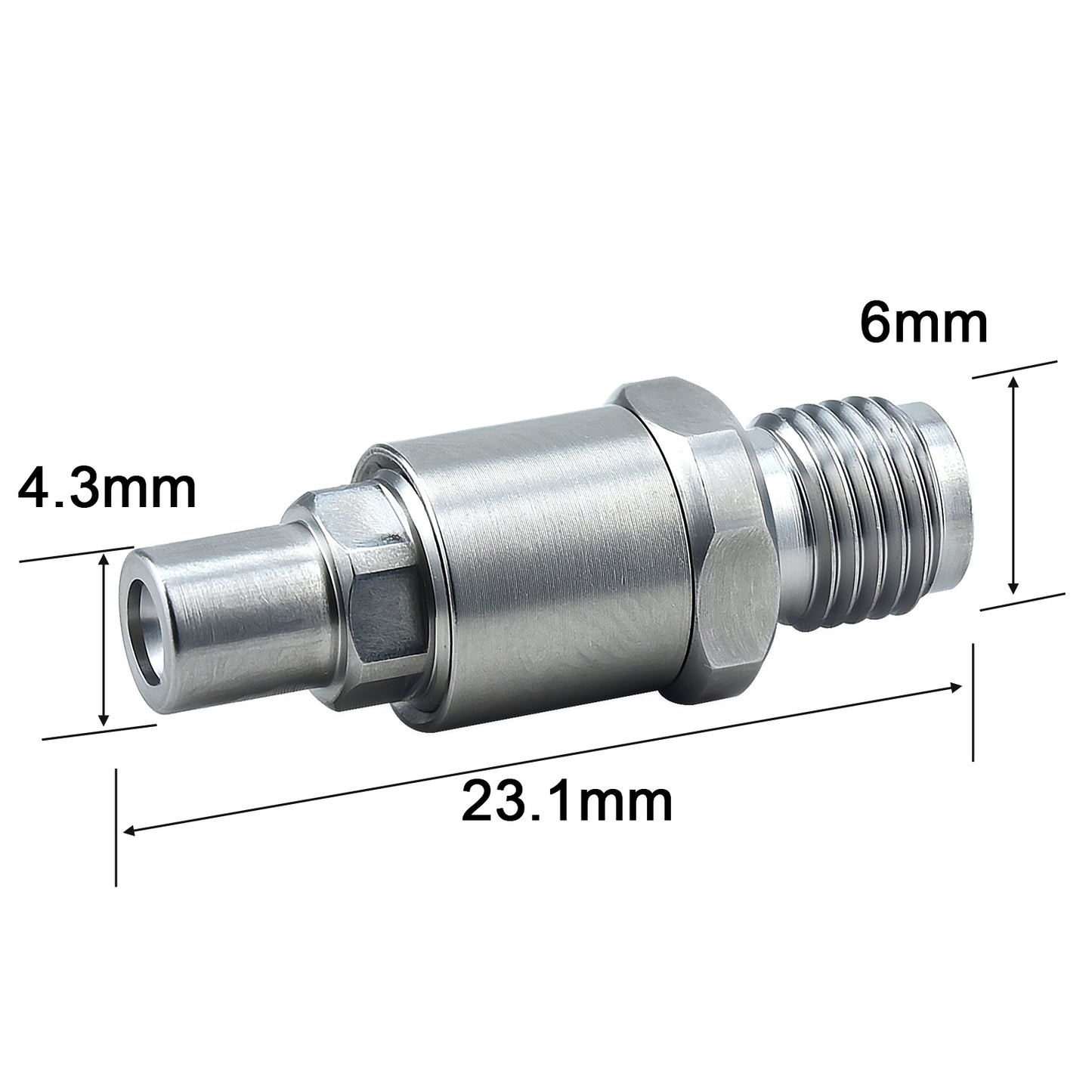 YILIANDUO 2.92mm to SSMP Male Female Cross-Series Precision RF Adapter | DC-40GHz 50Ω Passivated Stainless Steel Ultra-Miniature SMPM Millimeter Wave Test Connector