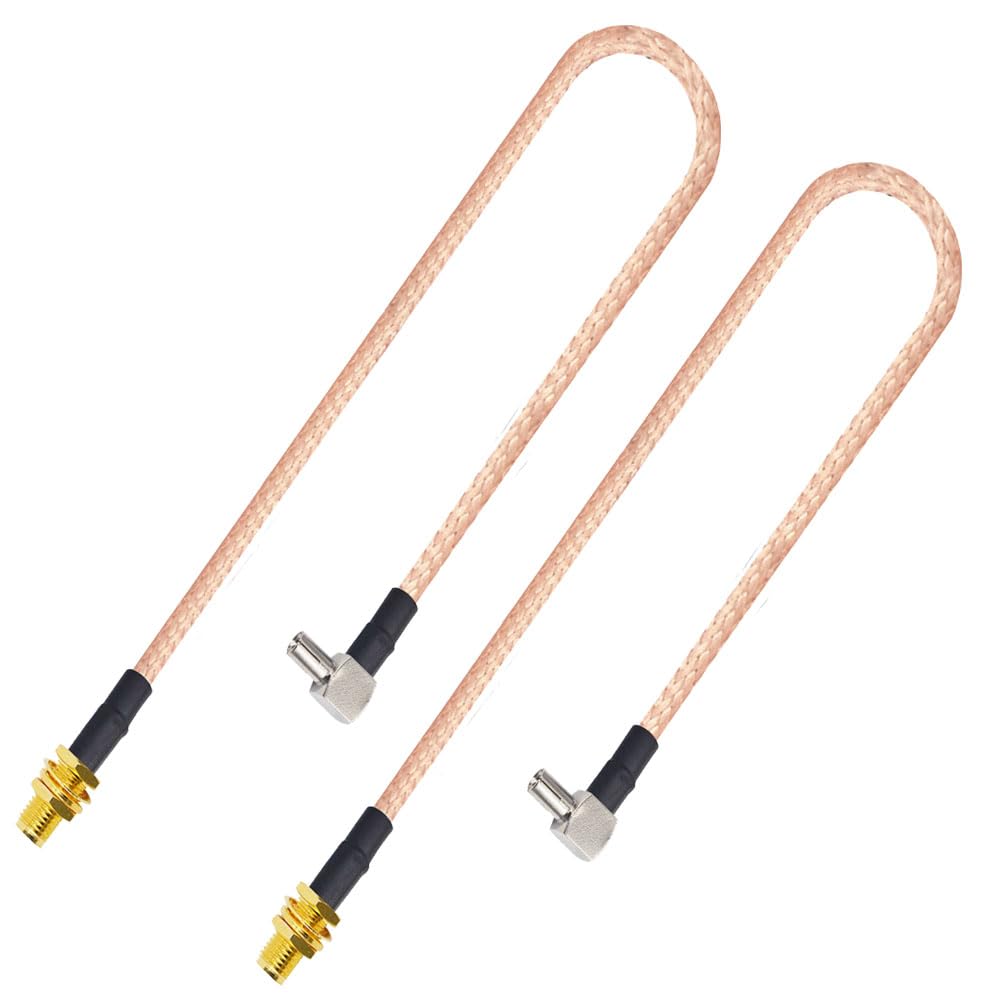YILIANDUO SMA Female to Right-Angle TS9 RG316 Cable, 30cm, 2-Pack - product image 1