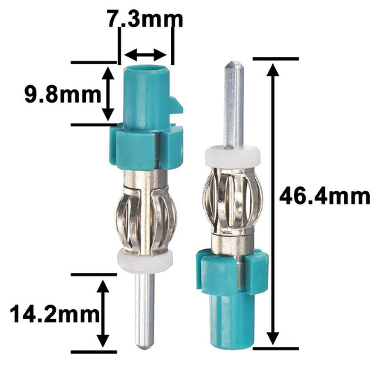 YILIANDUO Fakra Z to DIN ISO Car Radio Antenna Adapter - Fakra Z to DIN, 2 pack - 2