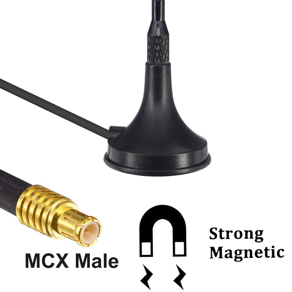 YILIANDUO 6dBi 1090MHz ADS-B Antenna MCX Male Magnetic Base Omni 5