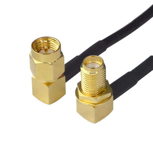 YILIANDUO SMA Male to SMA Female RG174 Cable 90 Degree 2M 2