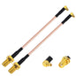 YILIANDUO SMA Female to MMCX Male 90° Cable RG316 10cm, Pack of 2 1