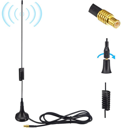 YILIANDUO 6dBi 1090MHz ADS-B Antenna MCX Male Magnetic Base Omni 1