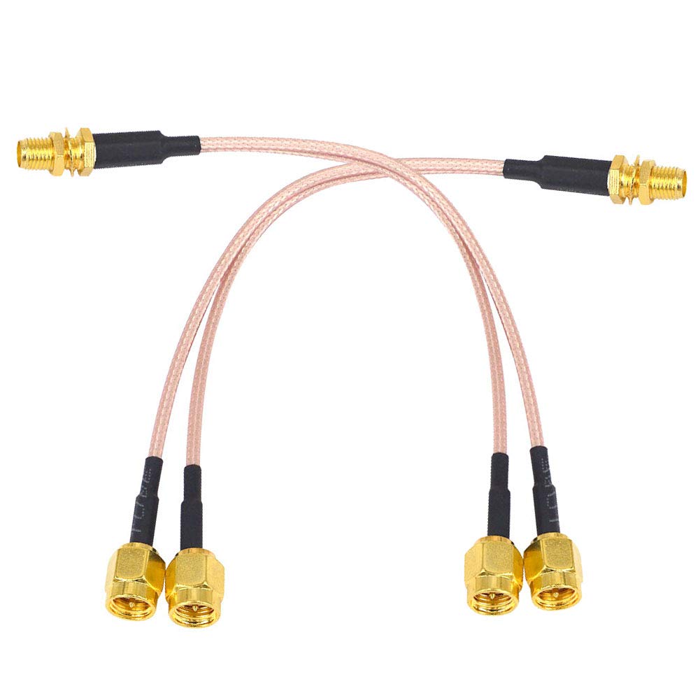 YILIANDUO SMA Female to Dual SMA Male Splitter RG316 15cm 2-Pack 1