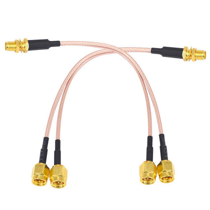 YILIANDUO SMA Female to Dual SMA Male Splitter RG316 15cm 2-Pack 1