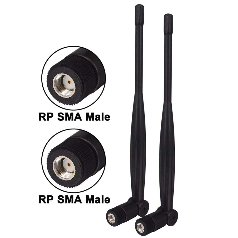 YILIANDUO 9dBi 2.4/5.8GHz WiFi Antenna SMA Male Dual Band 2-Pack 2