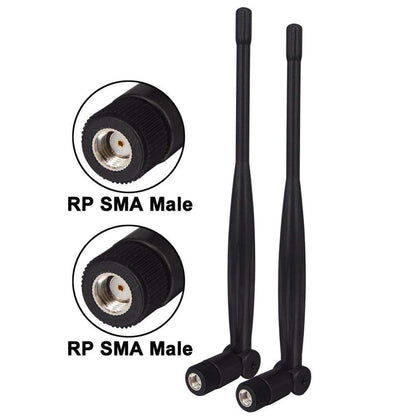 YILIANDUO 9dBi 2.4/5.8GHz WiFi Antenna SMA Male Dual Band 2-Pack 2