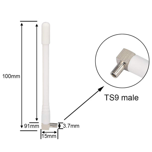 YILIANDUO TS9 Right-Angle 4G LTE Antennas, White, 2-Pack - product image 2