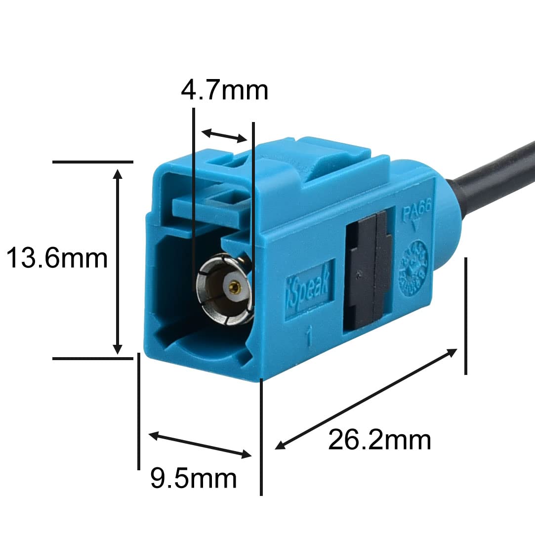 YILIANDUO Fakra Z Female to Female Aerial Extension Cable RG174 50CM 5