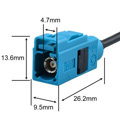 YILIANDUO Fakra Z Female to Female Aerial Extension Cable RG174 50CM 5