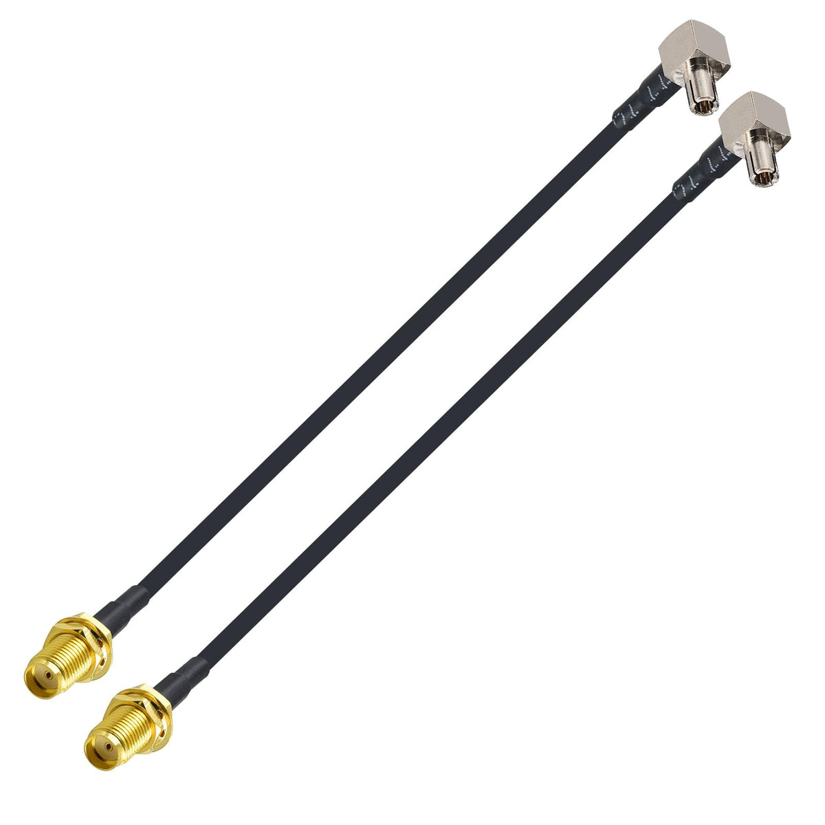 YILIANDUO SMA Female to TS9 Male Cable 15CM RG174 90 Degree Pack of 2 1