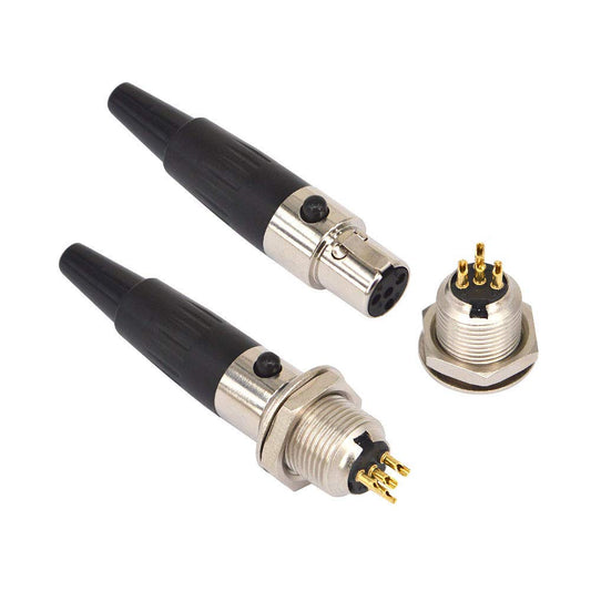 YILIANDUO Mini XLR TA4F 4 Pin Female Panel Mount Socket, 2-Pack 1