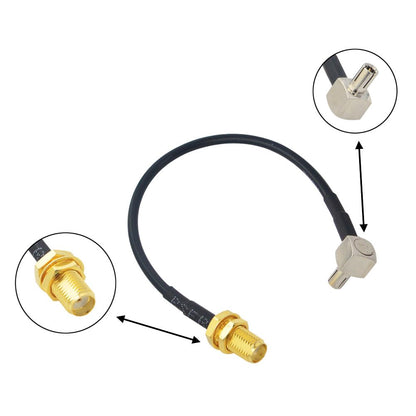 YILIANDUO SMA Female to TS9 Male Cable 15CM RG174 90 Degree Pack of 2 2