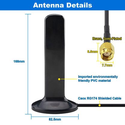 YILIANDUO 4G 5G MIMO Antenna 10dBi 600-6000MHz Dual RP-SMA + Magnet 3