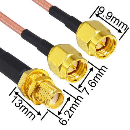 YILIANDUO SMA Female to Dual SMA Male Splitter RG316 15cm 2-Pack 5