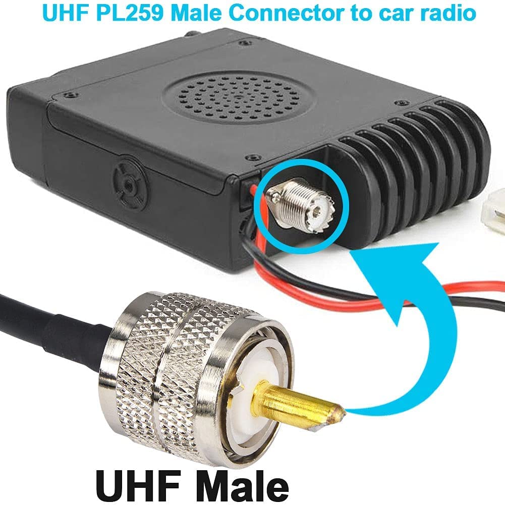 YILIANDUO PL-259 Male to Male RG58 Cable, 50cm, 2-Pack - product image 3