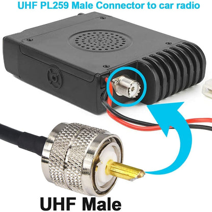YILIANDUO PL-259 Male to Male RG58 Cable, 50cm, 2-Pack - product image 3