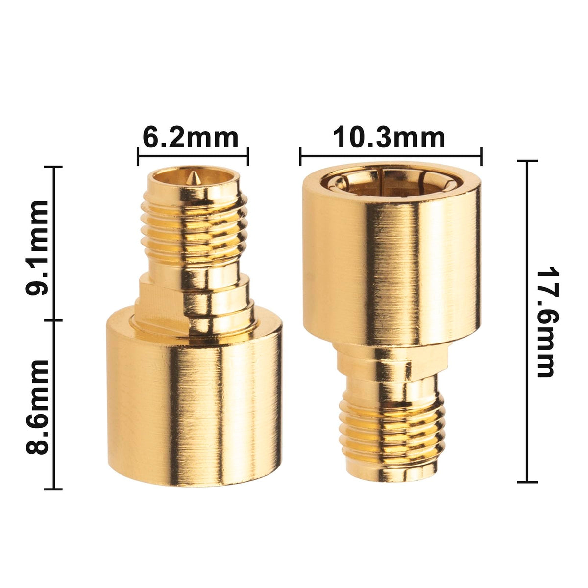 YILIANDUO RP-SMA Quick Male to Female Adapter 50Ohm DC-12GHz Pack of 2 5