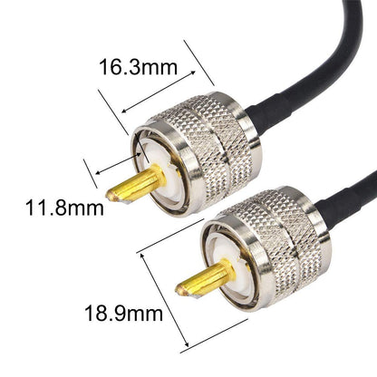 YILIANDUO PL-259 Male to Male RG58 Cable, 50cm, 2-Pack - product image 5