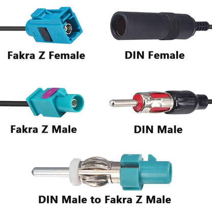 YILIANDUO Fakra Z to DIN ISO Car Radio Antenna Adapter - Fakra adapter kit - 2