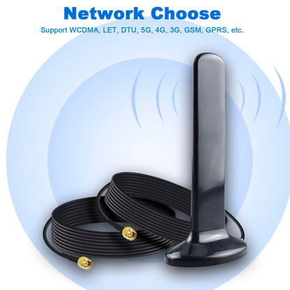 YILIANDUO 4G 5G MIMO Antenna 10dBi 600-6000MHz Dual RP-SMA + Magnet 5