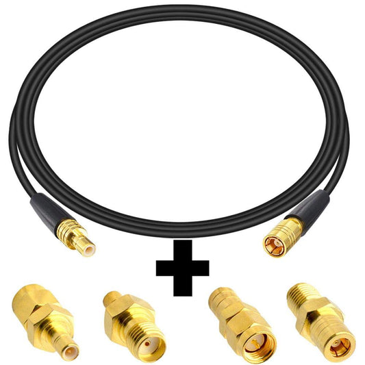 YILIANDUO SMB Male to Female RG174 DAB Cable 3M + 4 SMA-SMB Adapter Kit 1