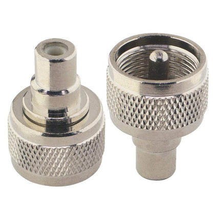 YILIANDUO UHF Male PL-259 SO-239 to RCA Female Straight Adapter, 2-Pack 3