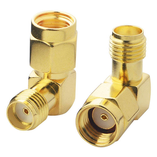 YILIANDUO RP-SMA Male to SMA Female Right-Angle Adapter, 2-Pack - product image 1