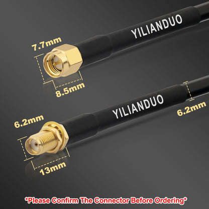 YILIANDUO SMA Male to Female Cable 5M RG8X 50Ohm WiFi Antenna 2