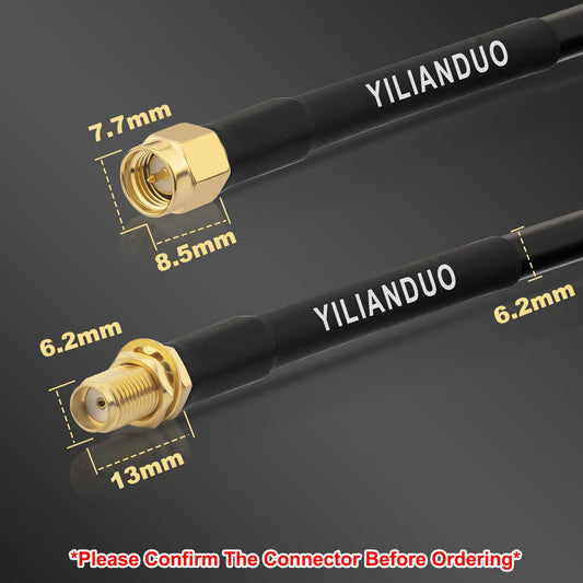 YILIANDUO SMA Male to Female Cable 5M RG8X 50Ohm WiFi Antenna 2
