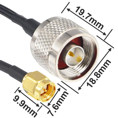 YILIANDUO N Male to Dual SMA Male RG174 Y Cable, 30cm - product image 4