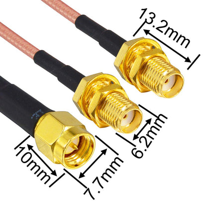 YILIANDUO SMA Male to Dual Female V-Splitter Cable RG316 15cm 5