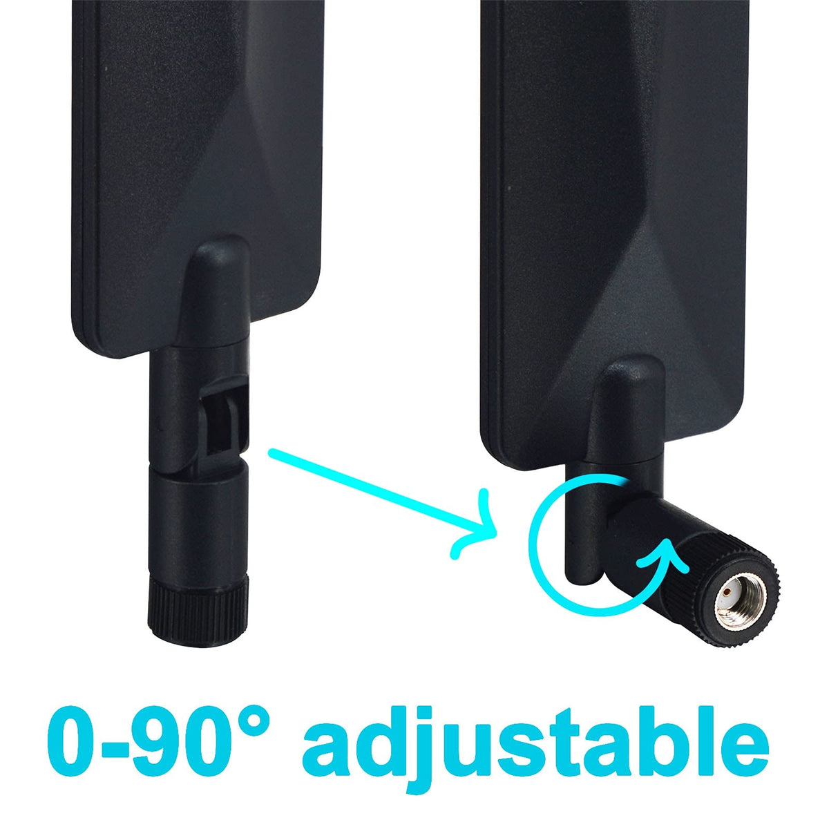 YILIANDUO 4G LTE Antenna 12dBi 700-2700MHz RP-SMA Black, 2 Pack 4