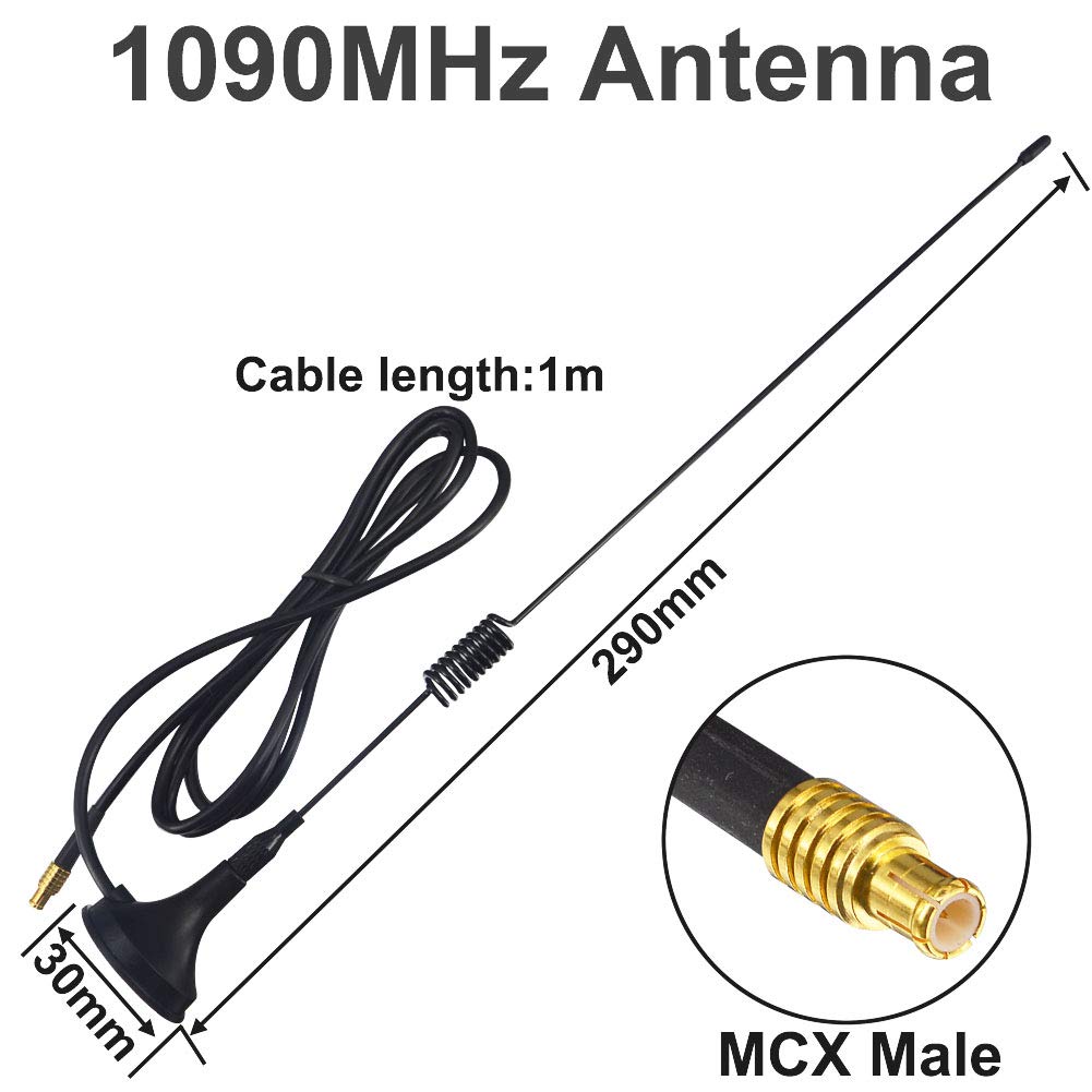 YILIANDUO 6dBi 1090MHz ADS-B Antenna MCX Male Magnetic Base Omni 2