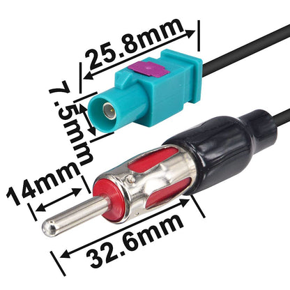 YILIANDUO Fakra Z to DIN ISO Car Radio Antenna Adapter - Fakra Z to DIN cable - 4