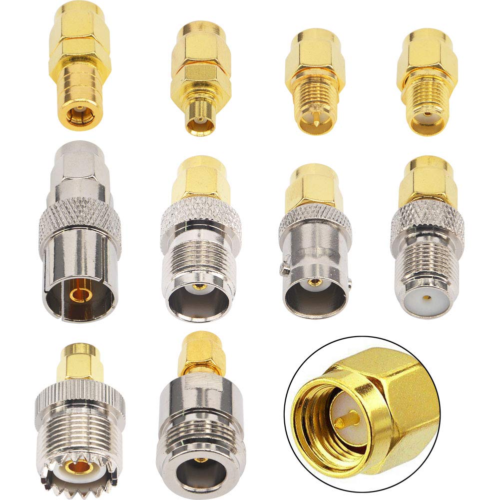 YILIANDUO SMA Male RF Adapter Kit, 10 Connector Types - product image 1