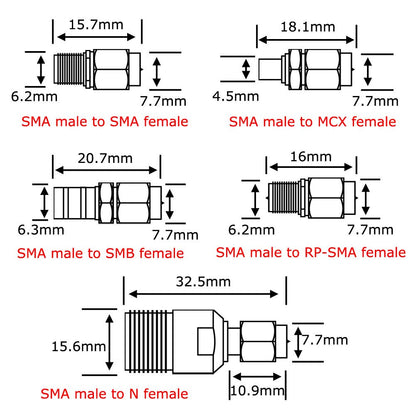 YILIANDUO SMA Male RF Adapter Kit, 10 Connector Types - product image 4