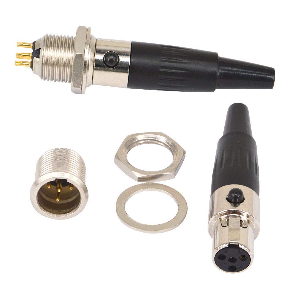 YILIANDUO Mini XLR TA4F 4 Pin Female Panel Mount Socket, 2-Pack 3