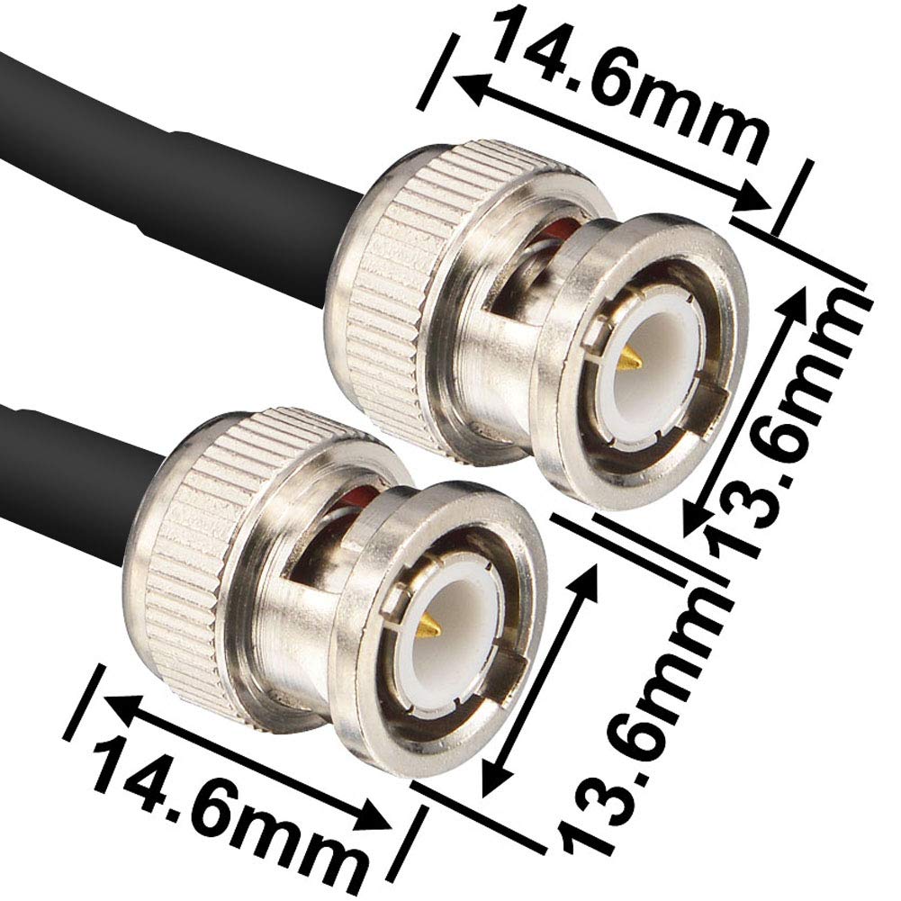 YILIANDUO BNC Male to Male RG58 50 Ohm Cable, 50cm / 100cm - product image 3