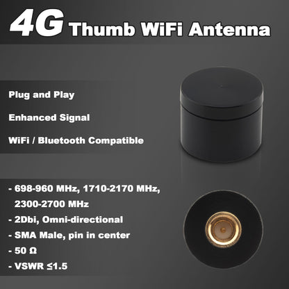 YILIANDUO 4G LTE MIMO Antenna Mini Thumb SMA Male, 2 Pack 2