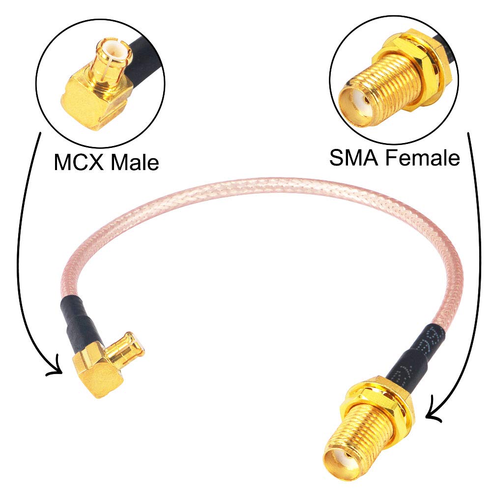 YILIANDUO 1090MHz SMA Antenna and SMA-to-MCX Cable Kit, 2 Sets - product image 2