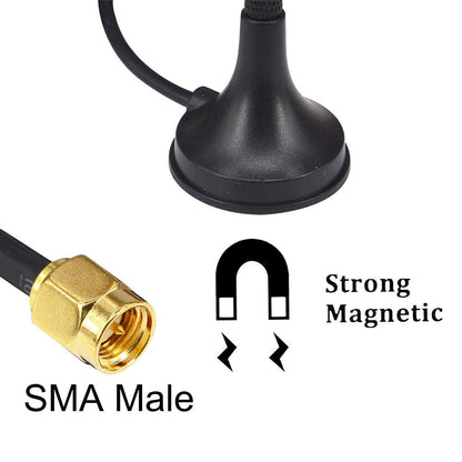 YILIANDUO 12dBi 2.4GHz WiFi Antenna SMA Male Omni Magnetic RG174 3M 4