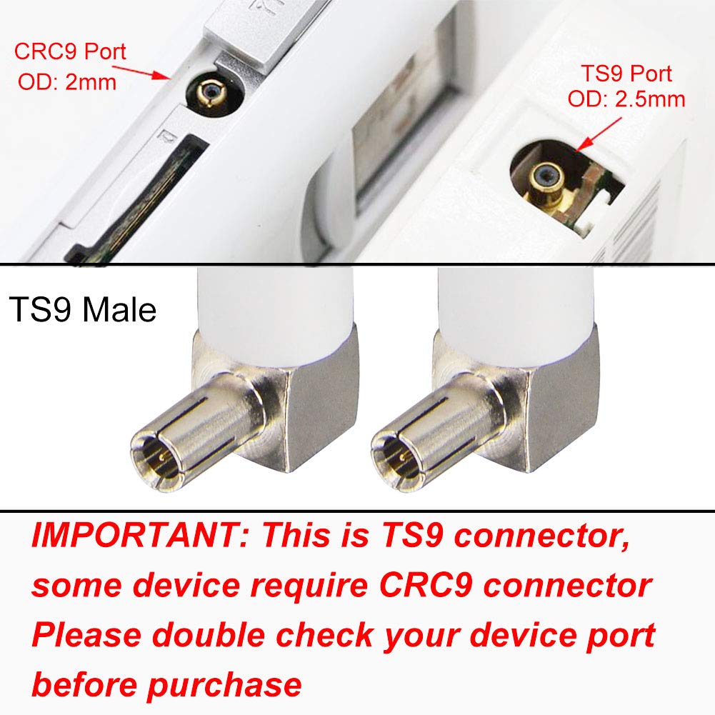 YILIANDUO TS9 Right-Angle 4G LTE Antennas, White, 2-Pack - product image 4